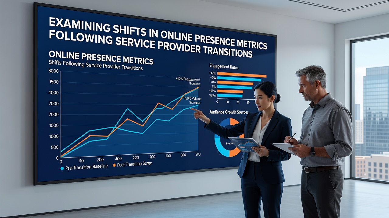 Examining Shifts in Online Presence Metrics Following Service Provider Transitions